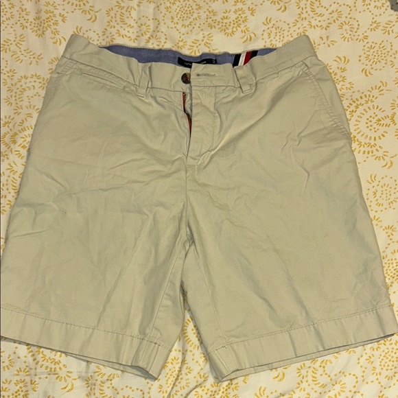 Tommy Hilfiger Tan Flat Front Shorts - Picture 1 of 7